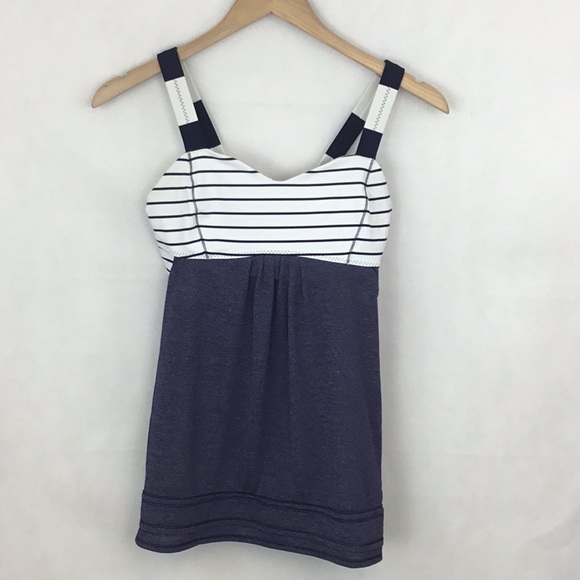 lululemon athletica Tops - LULULEMON Rest Less Striped Tank Top
